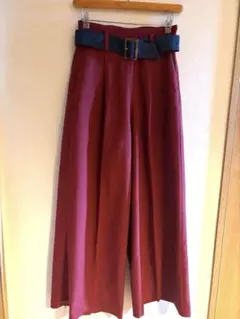 MOUSSY バーガンディ ワイドパンツ サイズ1