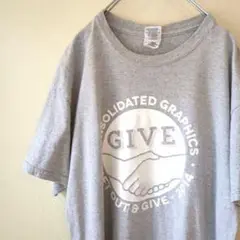 GILDAN　ギルダン　Tシャツ　GIVE グレー　/Y4004