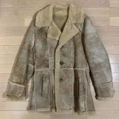 COSA NOVA ベージュ ムートン ダブルブレスト ジャケット コート