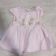 petit main フラワー装飾トップス 90サイズ