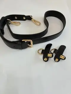 Angeling ブラック ショルダーストラップ ロンシャンのバッグにピッタリ！