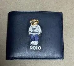 ポロラルフローレン Polo ベアレザービルフォールドウォレット 新品