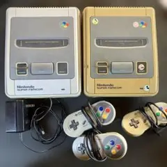 スーパーファミコン 本体 グレー コントローラー3個付き