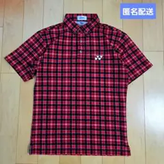 YONEX　赤黒チェックシャツ　M