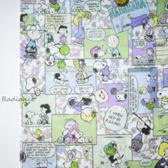 リバティ112.SNOOPYコミック・ストリップ・コスモス☆タナローン☆むらさき