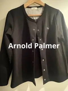 【Arnold Palmer】スナップボタン長袖カーディガン　Black M