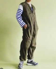 【試着のみ】BEAMS BOY/ タイプライター ミリタリー オールインワン