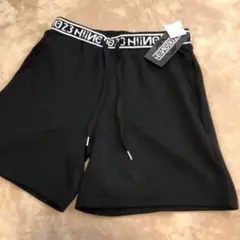 新品 メンズ ハーフパンツ 短パン おしゃれ らくらく パンツ M 黒色 黒