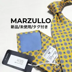 MARZULLO 新品未使用タグ付き 小紋 ドット 花柄 シルクネクタイ ナポリ