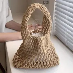 【美品】かぎ編みバッグ