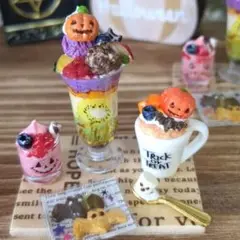 追記ありNo.558【ミニチュアスイーツ】ハロウィンスイーツセット