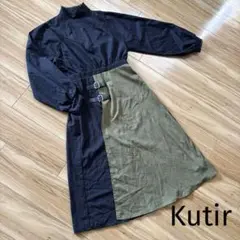 Kutir クティール【F】レース付きハイネックバックルワンピース