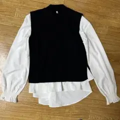 ベスト付きブラウス