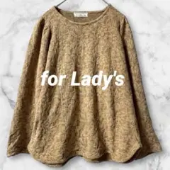 Ld913＊for Lady‘s長袖 Tシャツ 花柄 ドルマンスリーブ 日本製