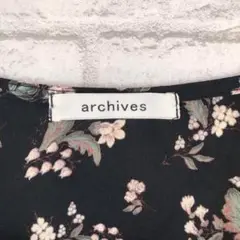 花柄【archives】長袖カーディガン 大人カワイイ スクエアネック