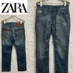 【古着】ZARA ジーンズ レギュラーフィット デニムブルー ヴィンテージ40