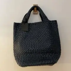 ファロルニ山羊皮トートバッグネイビー