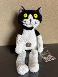 MANHATTANER'S　マンハッタナーズ　くたくた猫　ぬいぐるみ　白黒