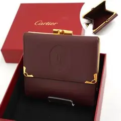 ✨新品未使用・箱付き✨　Cartier ミニ財布　マストライン　ドゥーブルC