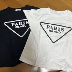 パリスCxm Kids Tシャツ 110サイズ 2枚セット 黒白
