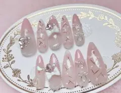 【現品】 サクランボ ピンク系ネイル