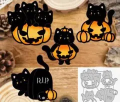 新品　ハロウィン猫　カッティングダイ