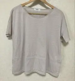 nbb ナチュラルビューティーベーシック 半袖 カットソー Tシャツ ベージュ