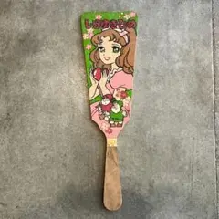 羽子板　昭和レトロ　当時物　木製