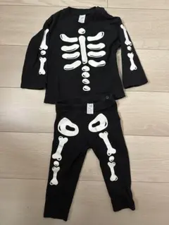 H&M ガイコツ　セットアップ　ハロウィン　仮装　80