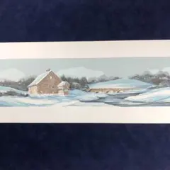 ブライアン・ウィリアムズ　「雪景色」　シルクスクリーン　シート　額縁無し