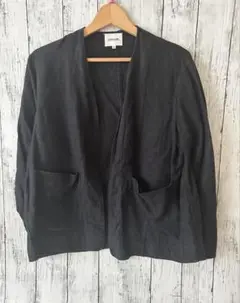 MORRIS & SONS リネン100 ノーカラーレスジャケット　黒