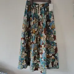 花柄フレアロングスカート　ハートマーケット