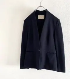 UNITED ARROWS メランジツイードVノーカラージャケット 日本製