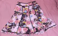平成レトロ　ローライズ　花柄　フリル　スカート