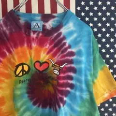art forms タイダイTシャツ Peace,Love&Longhorns