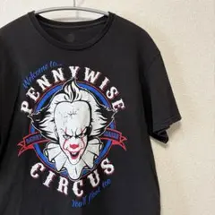 ペニーワイズ 半袖Tシャツ 黒 アメコミ 古着 M