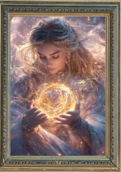 Ｐ1016 花の女神　開運・人気運　【開運風水絵画風・ヒーリングアート】