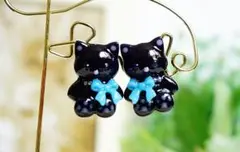 黒猫オレオのピアス