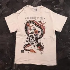 GILDAN Tシャツ 龍　骸骨　M