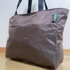 美品 エルベシャプリエ トートバッグ 大容量 肩掛け ナイロン ブラウン 旅行