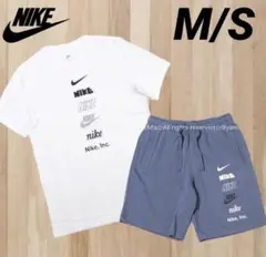 新品 NIKE ナイキ ロゴ Tシャツ ハーフパンツ セットアップ 白 M/S