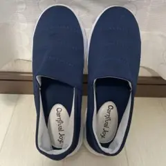 Carnival Joy 24.0cm ネイビーシューズ　スリッポン