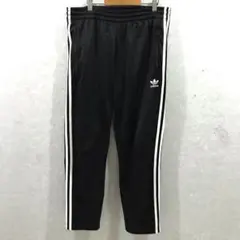 adidas ワンポイント トラックパンツ美品 黒白 L