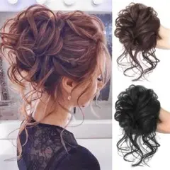お団子ウィッグ つけ毛 ヘアアクセサリー ポニーテール カール ポニーテール
