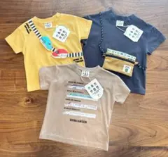 【新品未使用】すずかわあやこ 新幹線 鉄道 半袖 Tシャツ 90cm セット