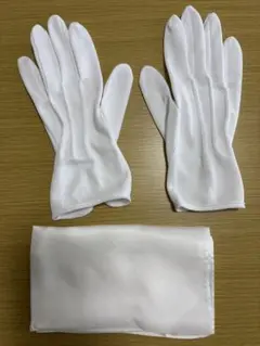 【結婚式男性用】手袋とハンカチーフ