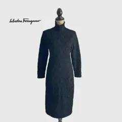 高級 刺繍 Salvatore Ferragamo フェラガモ ニットワンピース