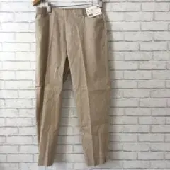 8.20 Y478 ユニクロ パンツ M リネンブレンドクロップド スリット入り