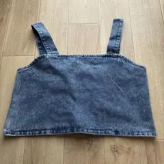 LilyChuuデニム クロップドビスチェ160cm