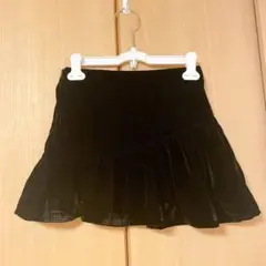H&M キッズ ベロアスカート 黒 134cm（8-9歳）